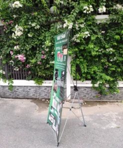 Standee x cường lực loại tốt kích thước 80x180cm 9 chân standee chữ x