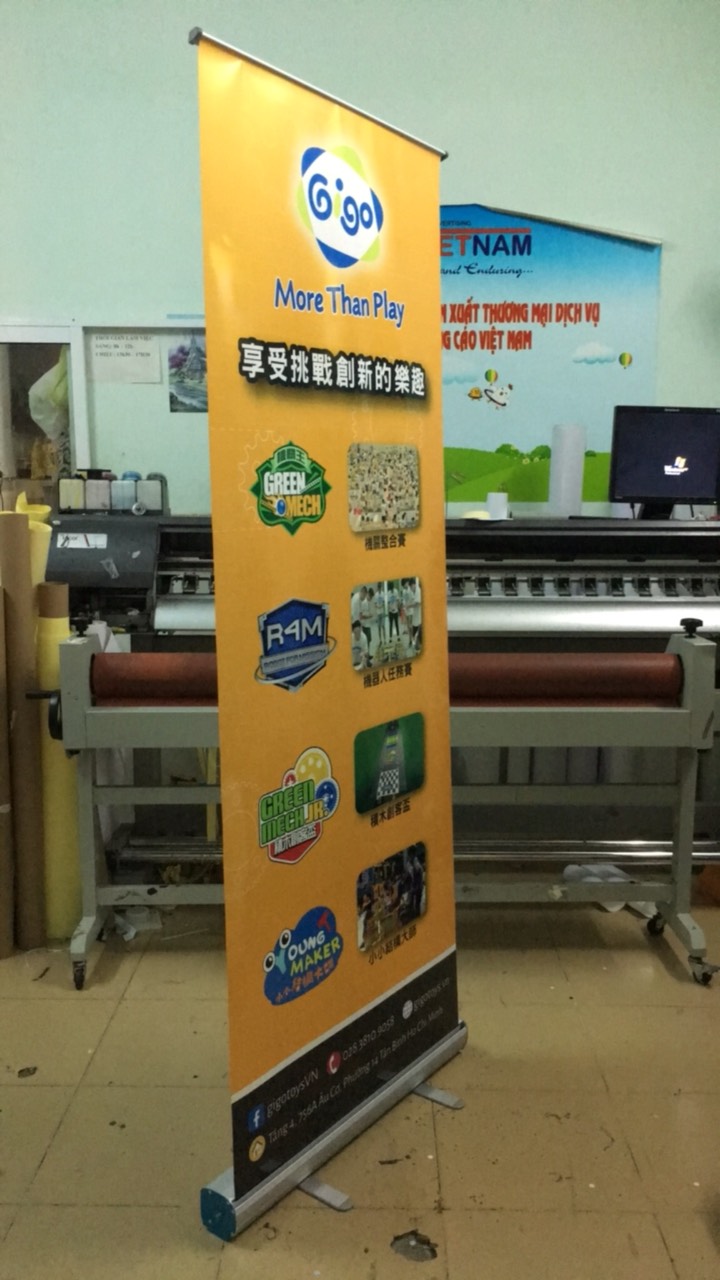 Banner - standee Cuốn Nhôm tốt kích thước 80x200cm 4 standee Cuốn Nhôm tốt kích thước 60x160cm