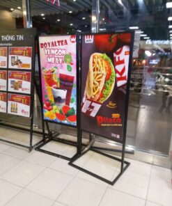 Khung standee chân sắt tốt 60x160cm 5 standee sắt
